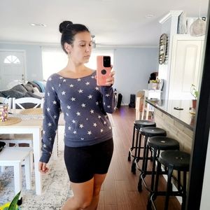 Stars Off Shoulders Sweatshirt Size XS